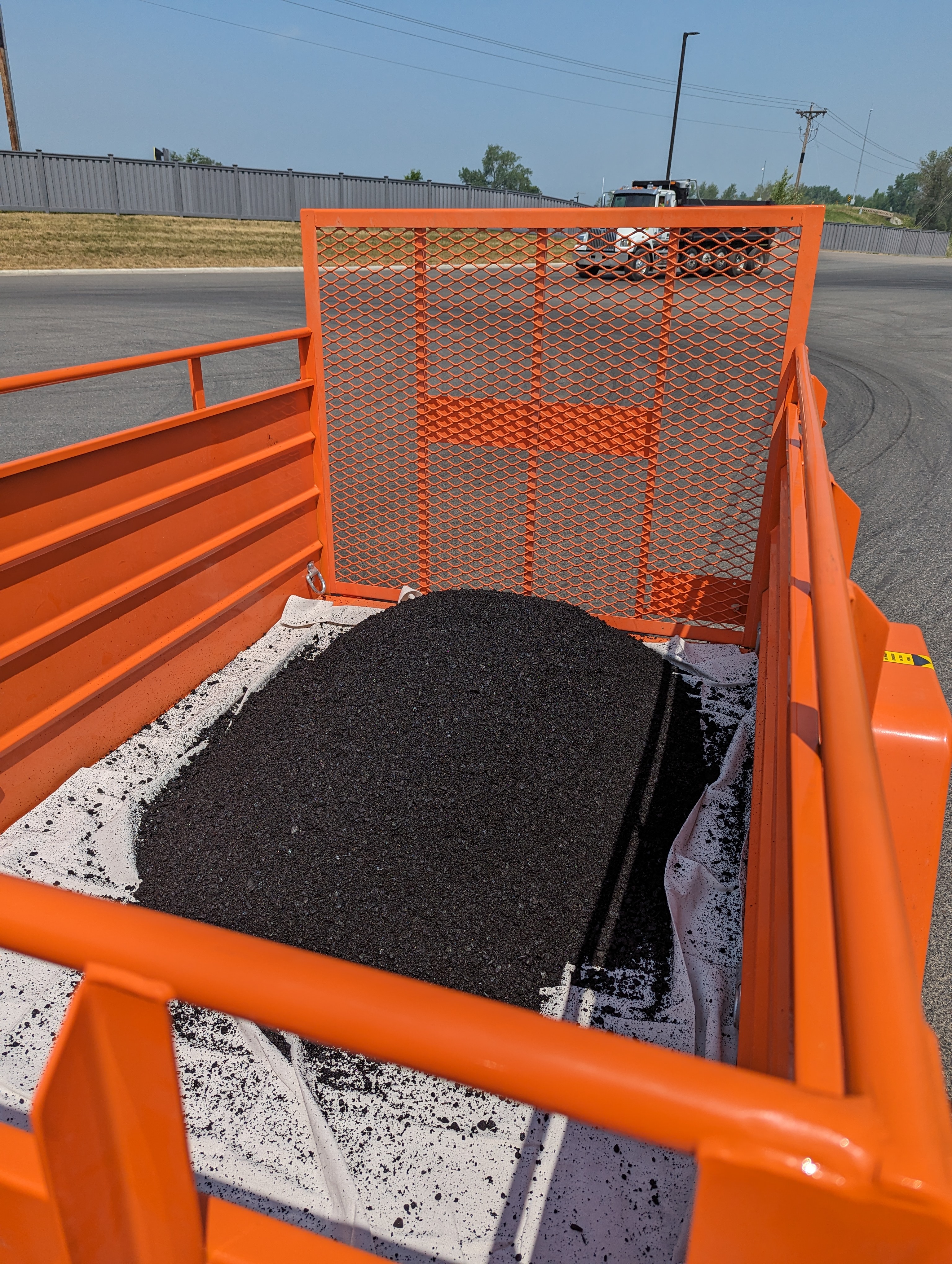Hot Mix Asphalt in Orange Trailer