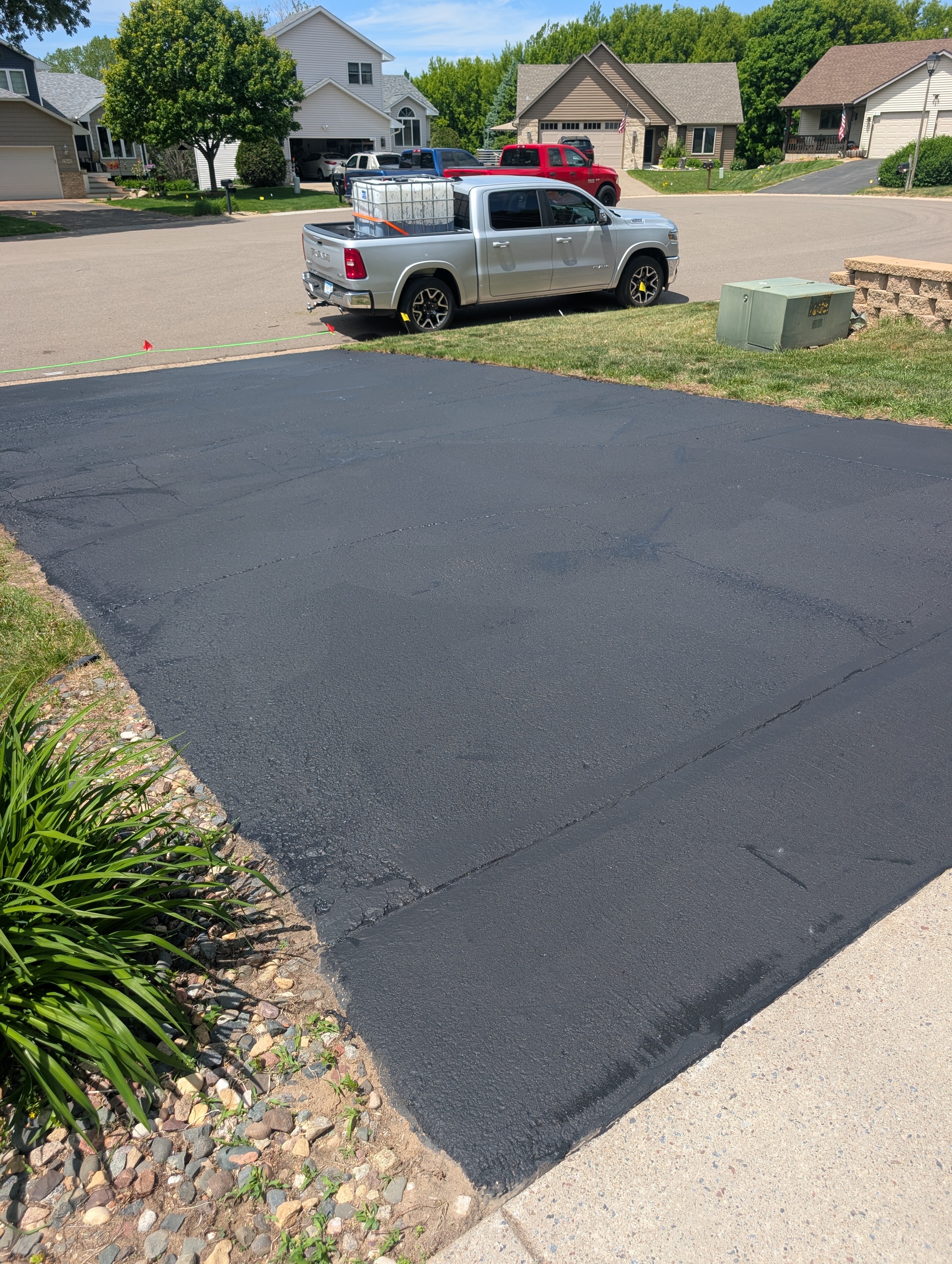 Residential Sealcoating with Truck